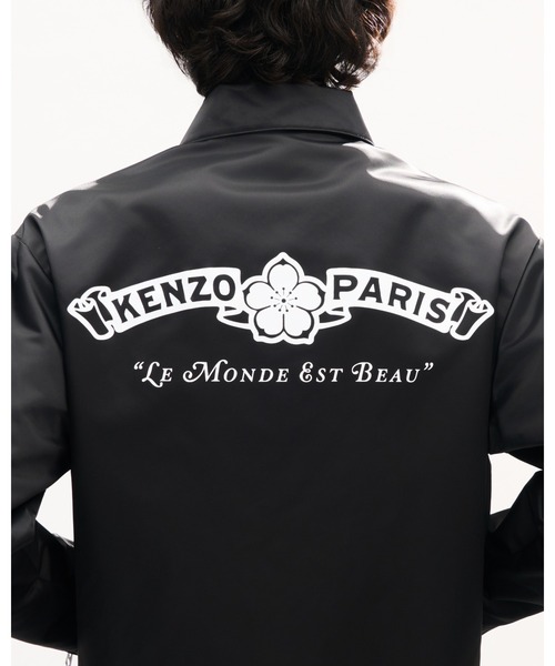 KENZO(ケンゾー)の「'KENZO Paris Emblem' ジップ コーチ ジャケット イン コーテッド ナイロン(ブルゾン・メンズ・ブラック系その他・MEDIUM/LARGE/SMALL)」の1枚目の写真
