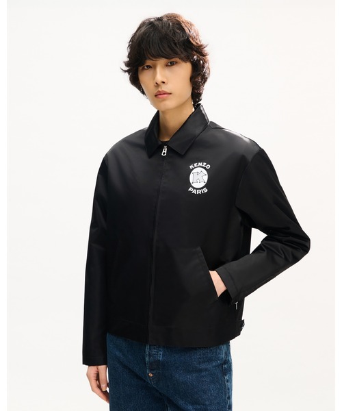 KENZO(ケンゾー)の「'KENZO Paris Emblem' ジップ コーチ ジャケット イン コーテッド ナイロン(ブルゾン・メンズ・ブラック系その他・MEDIUM/LARGE/SMALL)」の2枚目の写真