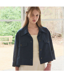 Ease linen crop jacket_2 Colors