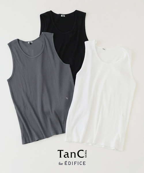 EDIFICE(エディフィス)の「TanC TOKYO for EDIFICE 別注 タンクトップ(タンクトップ・メンズ・ライトグレー/ホワイト/ブラック・FREE)」の4枚目の写真