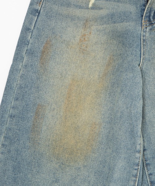 Figments（フィグメンツ）の「ダーティデニムハーフパンツ（デニムパンツ・レディース・インディゴブルー・LARGE/MEDIUM/SMALL）」の9枚目の写真