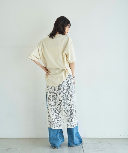 meilmada(メイルマダ)の「ピグメントロゴビッグTシャツ(Tシャツ/カットソー・レディース・ライトベージュ/チャコールグレー・FREE)」の18枚目の写真