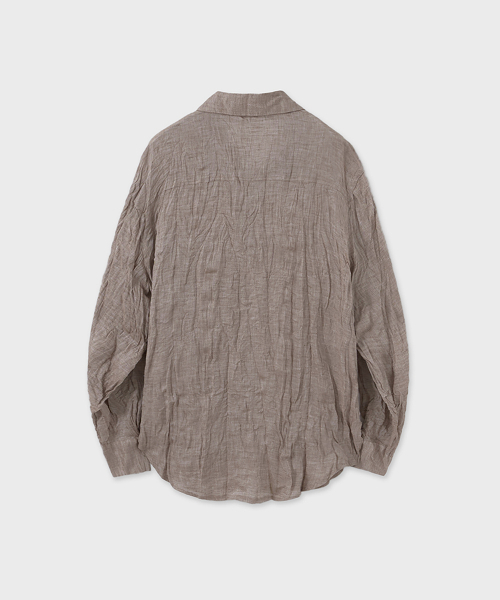 NOIRER(ノイア)の「ルーズフィットクリンクルリネンシャツ(ライトブリック)(シャツ/ブラウス・メンズ・その他・48/50)」の3枚目の写真