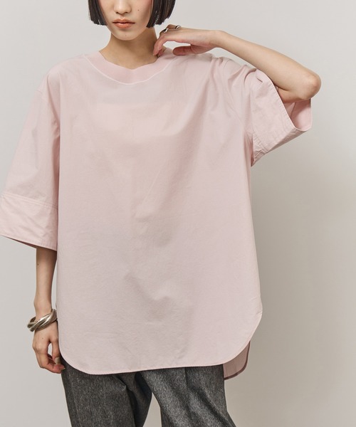 ADAM ET ROPE'(アダムエロペ)の「【サステナブル】タイプライターTEEブラウス(シャツ/ブラウス・レディース・ブラック/ホワイト/ピンク・FREE)」の9枚目の写真