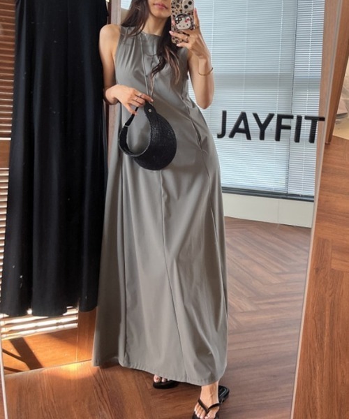 YUGA(ユーガ)の「YUGA_YGMC Korean-style Sleeveless cut-and-sew dress(ワンピース・レディース・ブラック/グレー・FREE)」の5枚目の写真