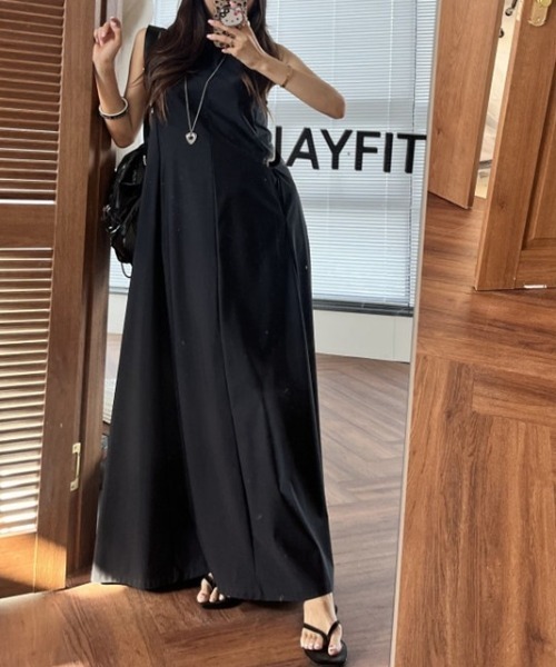 YUGA(ユーガ)の「YUGA_YGMC Korean-style Sleeveless cut-and-sew dress(ワンピース・レディース・ブラック/グレー・FREE)」の6枚目の写真