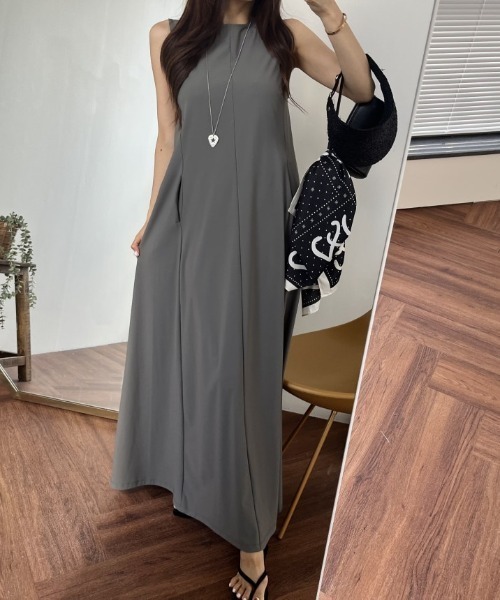 YUGA(ユーガ)の「YUGA_YGMC Korean-style Sleeveless cut-and-sew dress(ワンピース・レディース・ブラック/グレー・FREE)」の11枚目の写真