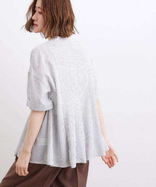 grove(グローブ)の「【洗濯機OK・ひんやり】さらっと軽やか、夏のフレアシャツ(シャツ/ブラウス・レディース・ピンク系3/ブルー系2/ホワイト系5/ライトグリーン系2・05/04/03/02/01)」の8枚目の写真