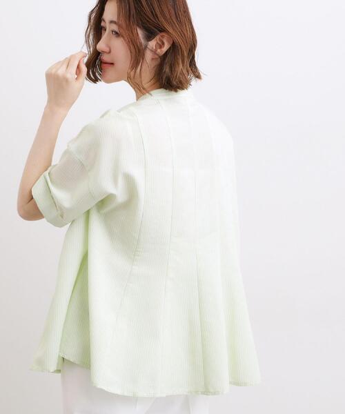grove(グローブ)の「【洗濯機OK・ひんやり】さらっと軽やか、夏のフレアシャツ(シャツ/ブラウス・レディース・ピンク系3/ブルー系2/ホワイト系5/ライトグリーン系2・05/04/03/02/01)」の13枚目の写真