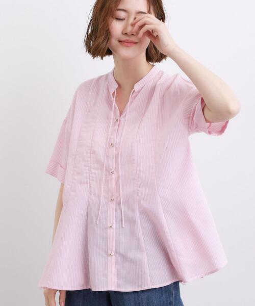 grove(グローブ)の「【洗濯機OK・ひんやり】さらっと軽やか、夏のフレアシャツ(シャツ/ブラウス・レディース・ピンク系3/ブルー系2/ホワイト系5/ライトグリーン系2・05/04/03/02/01)」の18枚目の写真