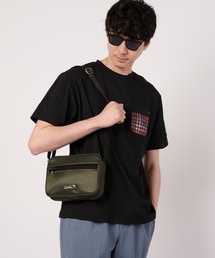 ポリツイル × PU ボディバッグ