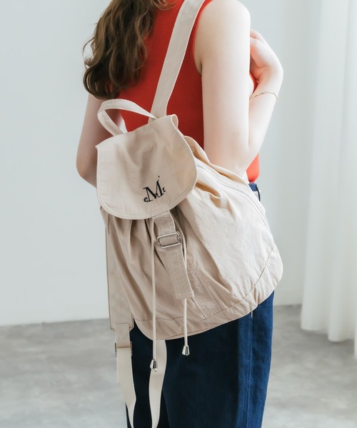 MUCENT MUTE MINI BACK PACK ロゴ刺繍バックパック ミニリュック