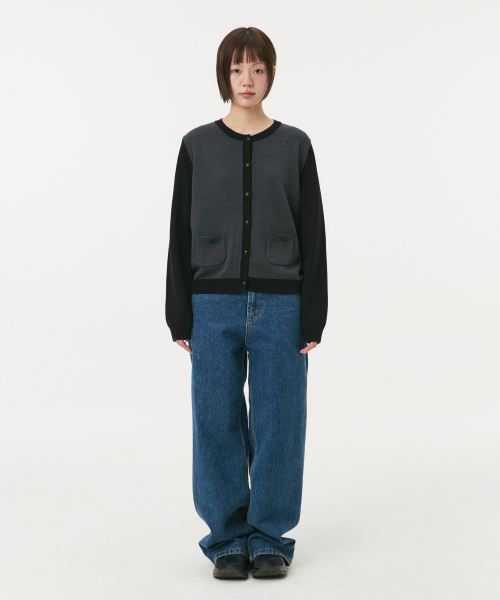 OHESHIO(オヘシオ)の「STAR TWO TONE BUTTON CARDIGAN, BLACK(カーディガン/ボレロ・レディース・その他・FREE)」の7枚目の写真