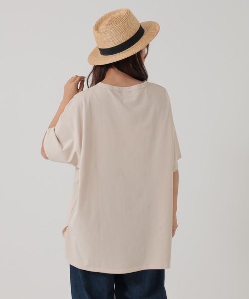 HEART MARKET(ハートマーケット)の「ヘンリーチュニック(Tシャツ/カットソー・レディース・ナチュラル/ブラック/レッド系/ブラウン系・FREE)」の10枚目の写真