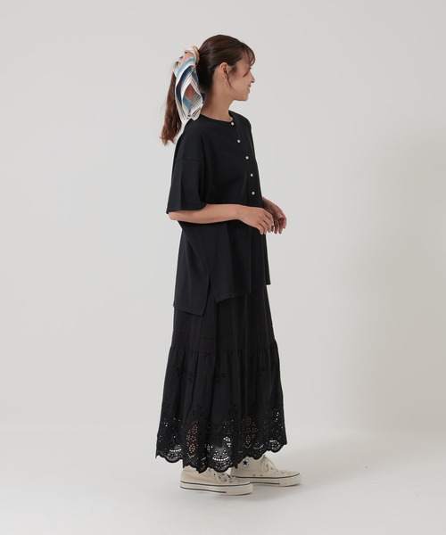 HEART MARKET(ハートマーケット)の「ヘンリーチュニック(Tシャツ/カットソー・レディース・ナチュラル/ブラック/レッド系/ブラウン系・FREE)」の13枚目の写真