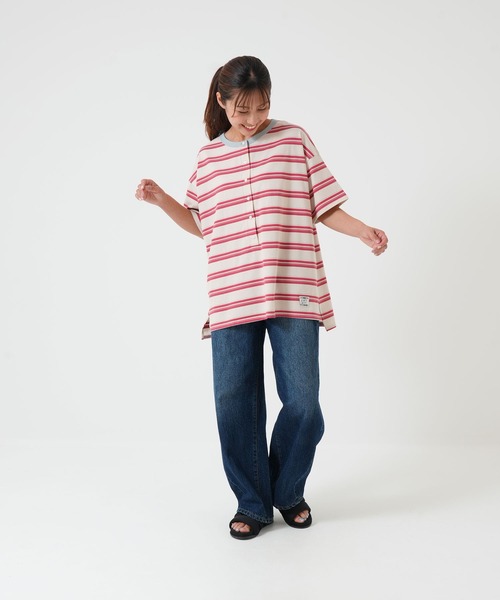 HEART MARKET(ハートマーケット)の「ヘンリーチュニック(Tシャツ/カットソー・レディース・ナチュラル/ブラック/レッド系/ブラウン系・FREE)」の18枚目の写真