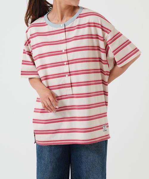 HEART MARKET(ハートマーケット)の「ヘンリーチュニック(Tシャツ/カットソー・レディース・ナチュラル/ブラック/レッド系/ブラウン系・FREE)」の21枚目の写真
