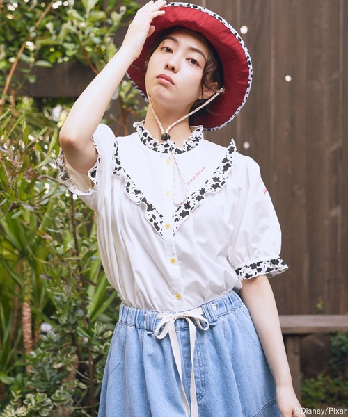 Disney(ディズニー)の「ビンテージ風フリルブラウス/TOY STORY(シャツ/ブラウス・レディース・オフホワイト/イエロー・FREE)」の5枚目の写真