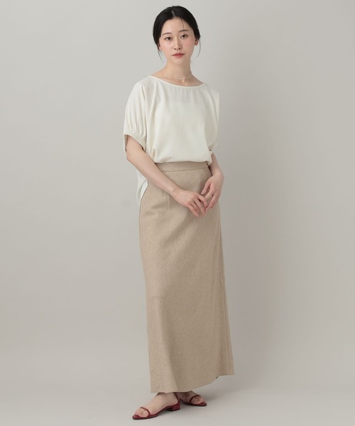 A part by(アパートバイ)の「【WEB限定】ギャザーパフスリーブプルオーバー(シャツ/ブラウス・レディース・オフホワイト/ピンク系その他・FREE)」の6枚目の写真