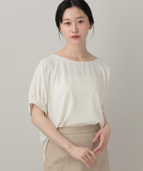 A part by(アパートバイ)の「【WEB限定】ギャザーパフスリーブプルオーバー(シャツ/ブラウス・レディース・オフホワイト/ピンク系その他・FREE)」の7枚目の写真