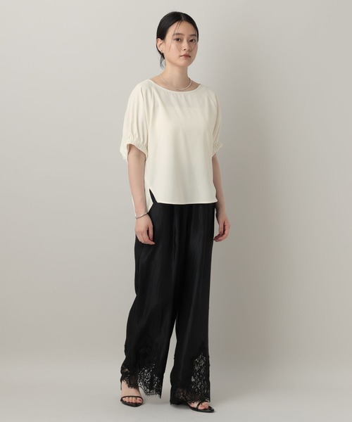A part by(アパートバイ)の「【WEB限定】ギャザーパフスリーブプルオーバー(シャツ/ブラウス・レディース・オフホワイト/ピンク系その他・FREE)」の13枚目の写真