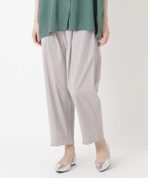 綿ワッシャー 裾プリーツパンツ