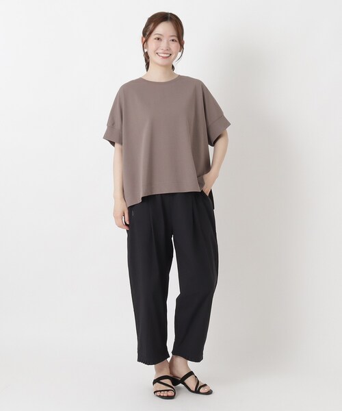 one'sterrace（ワンズテラス）の「綿ワッシャー 裾プリーツパンツ（その他パンツ・レディース・アイボリー系8/ライトグレー系8/ブラック系8・02）」の14枚目の写真