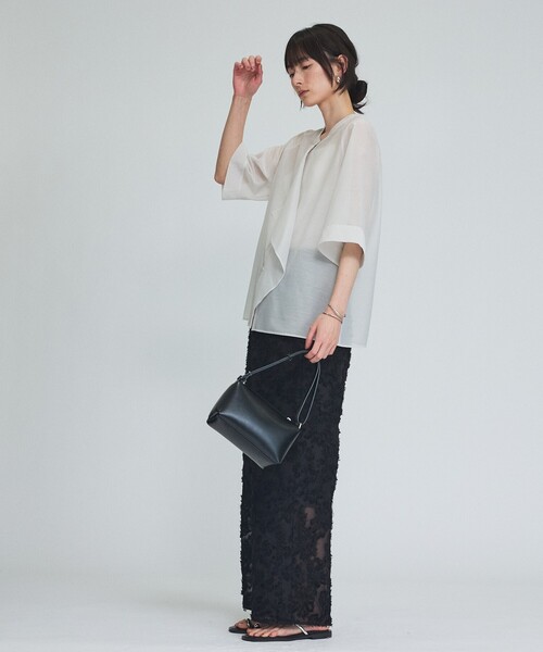 qualite(カリテ)の「フラワーフリンジ ジャガードパンツ(その他パンツ・レディース・ブラック/オフホワイト・36/38)」の20枚目の写真