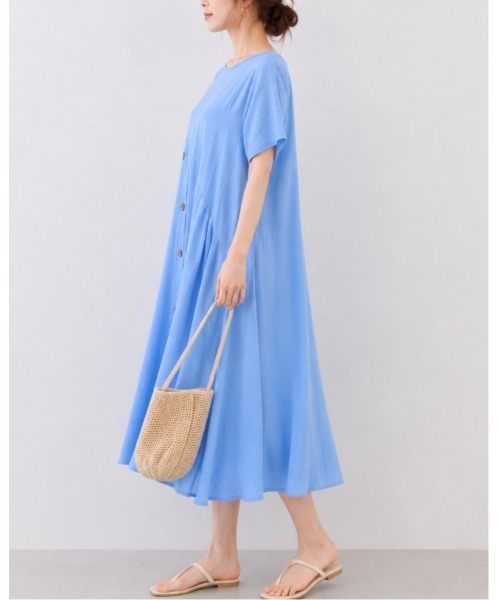 FAZVY(ファズビー)の「アシンメトリーワンピース(ワンピース・レディース・スカイブルー/ブラウン/ホワイト・M)」の17枚目の写真