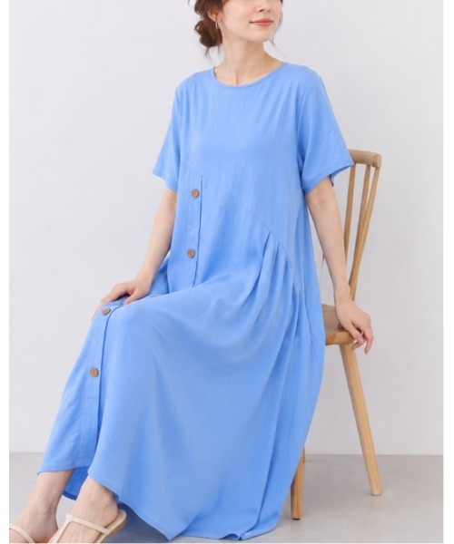 FAZVY(ファズビー)の「アシンメトリーワンピース(ワンピース・レディース・スカイブルー/ブラウン/ホワイト・M)」の19枚目の写真