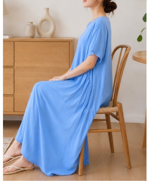FAZVY(ファズビー)の「アシンメトリーワンピース(ワンピース・レディース・スカイブルー/ブラウン/ホワイト・M)」の21枚目の写真