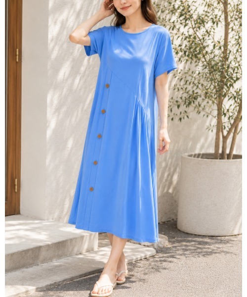 FAZVY(ファズビー)の「アシンメトリーワンピース(ワンピース・レディース・スカイブルー/ブラウン/ホワイト・M)」の22枚目の写真