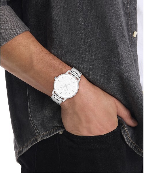 Calvin Klein(カルバン・クライン)の「【Calvin Klein】 カルバンクライン LINKED 41 メンズ ウォッチ(アナログ腕時計・メンズ・シルバー・FREE)」の4枚目の写真