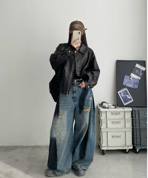 REBALANCE(リバランス)の「ダメージワイドデニム(デニムパンツ・レディース・A・MEDIUM/LARGE/X-LARGE)」の8枚目の写真