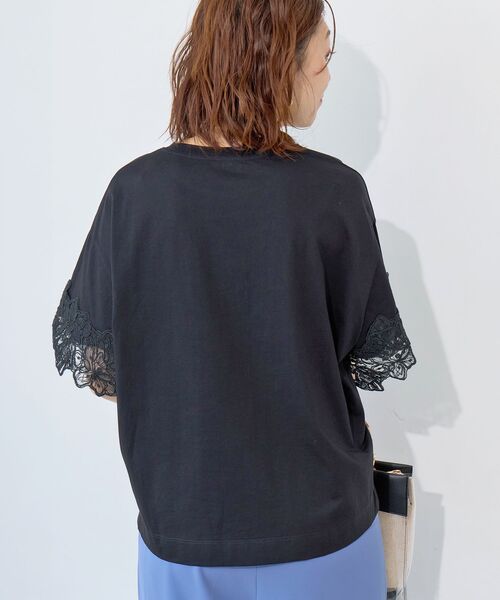 le.coeur blanc（ルクールブラン）の「袖レースカットプルオーバー（Tシャツ/カットソー・レディース・オフホワイト/ブラック・38）」の22枚目の写真