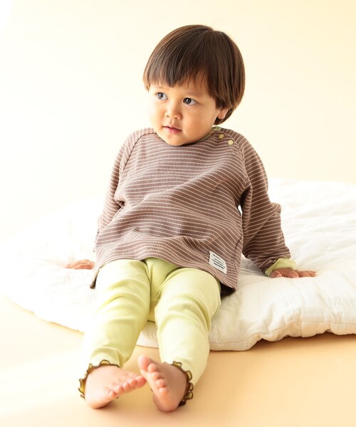 BEAMS mini（ビームスミニ）の「【WEB限定】ベビー セットアップ 2026FW（70～100cm） 定番 人気 プチプラ ギフト（Tシャツ/カットソー・キッズ・ブラウン/ホワイト系その他5・70/80/90t/100）」の3枚目の写真
