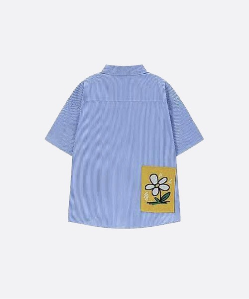 U:UME（ユーム）の「Graffiti Pocket Stripe Shirt（シャツ/ブラウス・メンズ・ブルー・X-LARGE/LARGE/MEDIUM）」の5枚目の写真