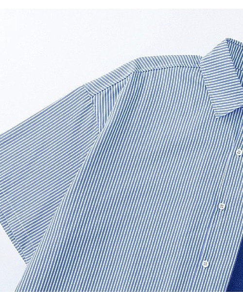 U:UME（ユーム）の「Graffiti Pocket Stripe Shirt（シャツ/ブラウス・メンズ・ブルー・X-LARGE/LARGE/MEDIUM）」の6枚目の写真