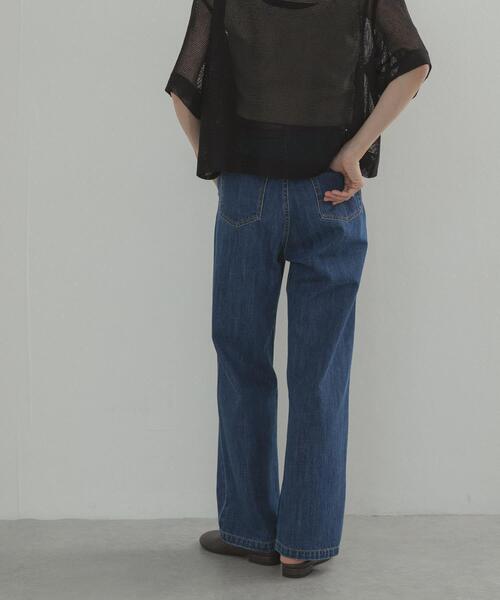 URBAN RESEARCH DOORS（アーバンリサーチドアーズ）の「デニムワイドパンツ（デニムパンツ・レディース・インディゴブルー/ワンウォッシュ・SMALL/MEDIUM/LARGE）」の20枚目の写真