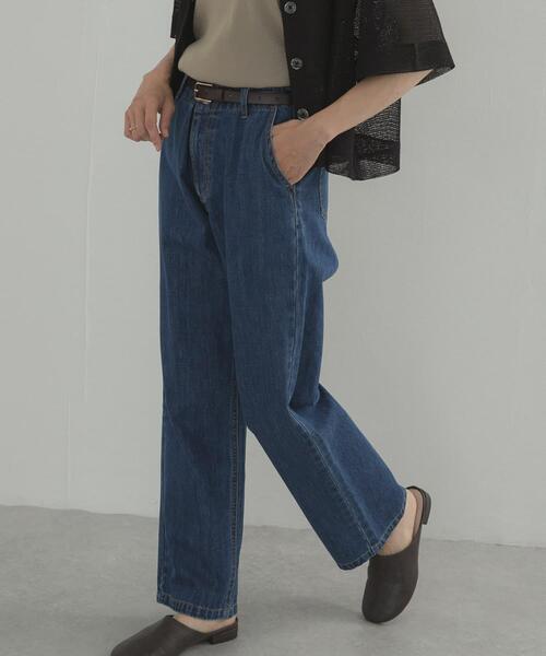 URBAN RESEARCH DOORS（アーバンリサーチドアーズ）の「デニムワイドパンツ（デニムパンツ・レディース・インディゴブルー/ワンウォッシュ・SMALL/MEDIUM/LARGE）」の19枚目の写真