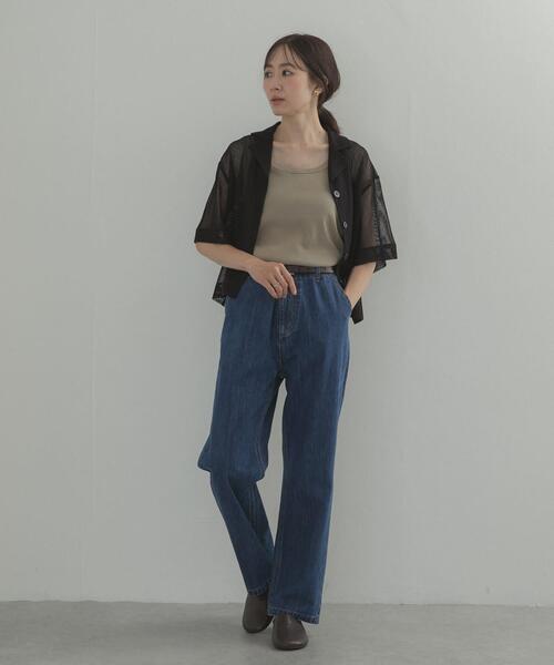 URBAN RESEARCH DOORS（アーバンリサーチドアーズ）の「デニムワイドパンツ（デニムパンツ・レディース・インディゴブルー/ワンウォッシュ・SMALL/MEDIUM/LARGE）」の18枚目の写真