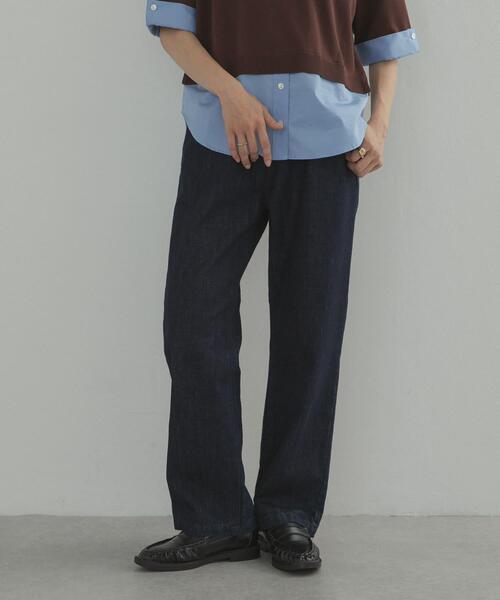URBAN RESEARCH DOORS（アーバンリサーチドアーズ）の「デニムワイドパンツ（デニムパンツ・レディース・インディゴブルー/ワンウォッシュ・SMALL/MEDIUM/LARGE）」の14枚目の写真