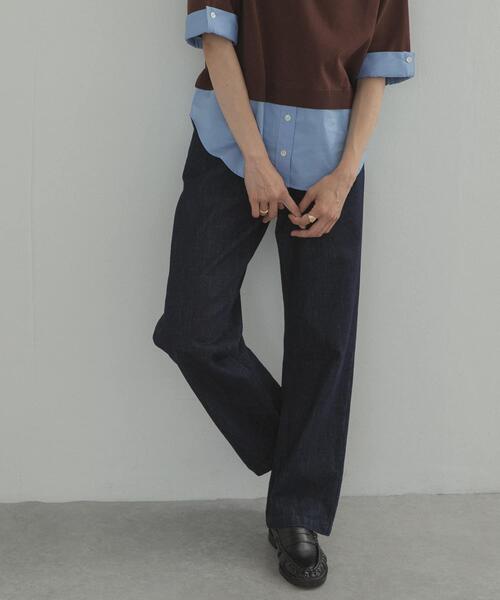 URBAN RESEARCH DOORS（アーバンリサーチドアーズ）の「デニムワイドパンツ（デニムパンツ・レディース・インディゴブルー/ワンウォッシュ・SMALL/MEDIUM/LARGE）」の13枚目の写真