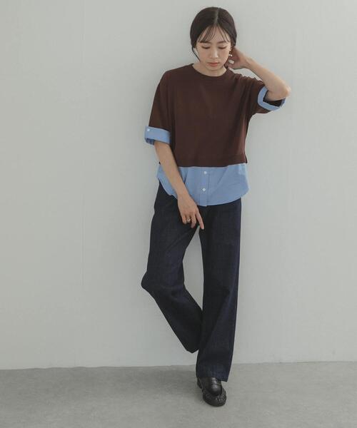 URBAN RESEARCH DOORS（アーバンリサーチドアーズ）の「デニムワイドパンツ（デニムパンツ・レディース・インディゴブルー/ワンウォッシュ・SMALL/MEDIUM/LARGE）」の9枚目の写真