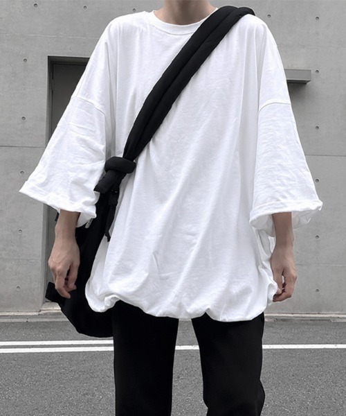 YACA（ヤーカ）の「Balloon Sleeve Tee/バルーンスリーブT（Tシャツ/カットソー・レディース・ホワイト/ブラック/ライトベージュ/ライトグレー・FREE）」の2枚目の写真