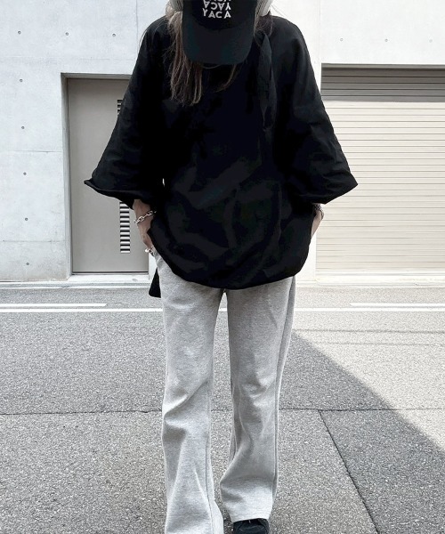 YACA（ヤーカ）の「Balloon Sleeve Tee/バルーンスリーブT（Tシャツ/カットソー・レディース・ホワイト/ブラック/ライトベージュ/ライトグレー・FREE）」の7枚目の写真