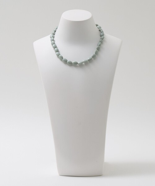 Steven Alan（スティーブンアラン）の「＜Toile＞GLASS BEADS NECKLACE LT.GRAY/ネックレス（ネックレス・レディース・ライトグレー・FREE）」の2枚目の写真