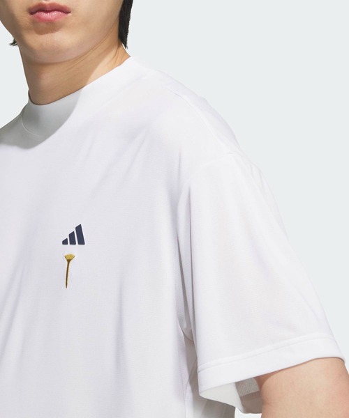 adidas(アディダス)の「HEAT. RDY バックグラフィック モックネック半袖Tシャツ【adidas Golf/アディダスゴルフ】(Tシャツ/カットソー・メンズ・ホワイト・XX-LARGE/X-SMALL/X-LARGE/SMALL/MEDIUM/LARGE)」の5枚目の写真