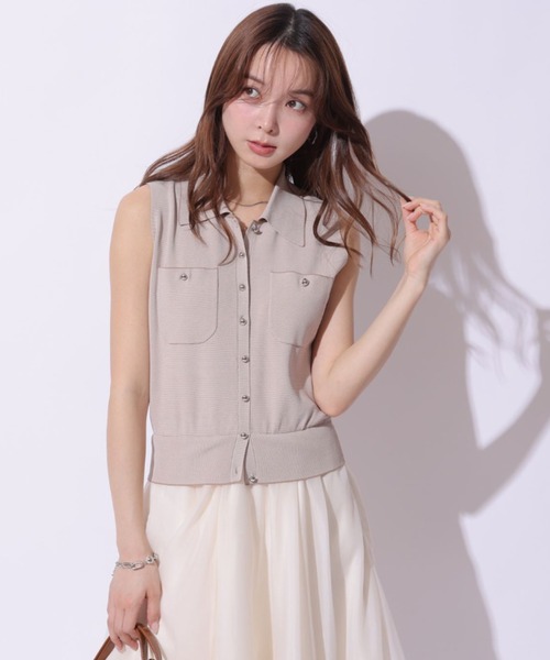 Mystrada(マイストラーダ)の「ドッキングポロワンピ(ワンピース・レディース・ブラック/ピンクベージュ・38/36)」の17枚目の写真