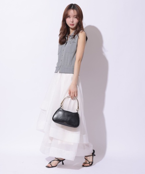 Mystrada(マイストラーダ)の「ドッキングポロワンピ(ワンピース・レディース・ブラック/ピンクベージュ・38/36)」の3枚目の写真